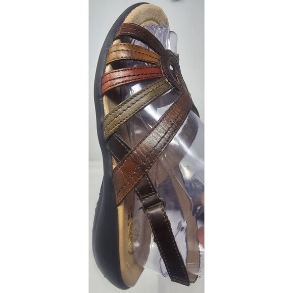 Earth Spirit Carlisle Brown Leather Sandal Sz 7.5 Open Toe Gelron 2000 Classic - Picture 4 of 12